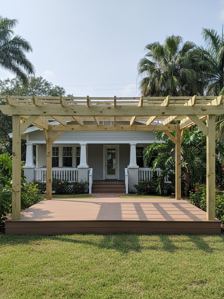 Custom Deck Design completed by Genesis Deck Solutions in Fort Lauderdale, FL