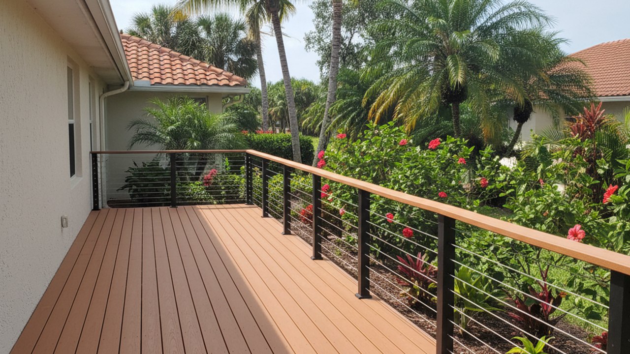 Custom Deck Design completed by Genesis Deck Solutions in Hialeah, FL